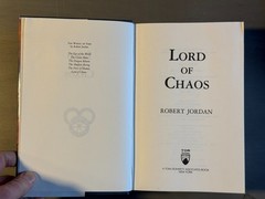 Lord of Chaos by Robert Jordan, 1994, HCDJ, 1st Trade Edition