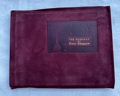 Vintage 1922 The Rubaiyat Of Omar Khayyam Suede Cover Book by Roycrofters w/ Box