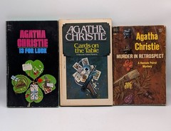 Vintage Lot 8 Agatha Christie Books Hercule Poirot Mystery Dell Cover Art 60s 70