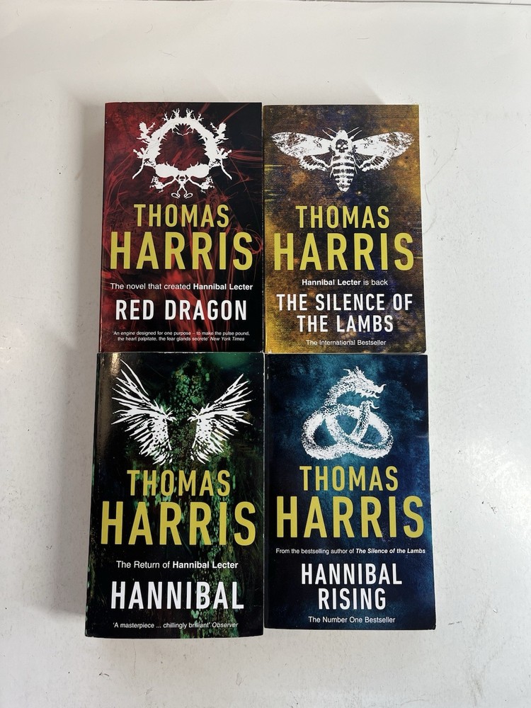Lot Of 4 Thomas Harris Books Hannibal Lecter Complete Series 1-4 Paperback