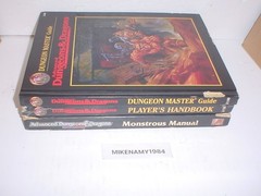 ADVANCED D&D: MONSTEROUS MANUAL, PLAYERS HANDBOOK and DUNGEON MASTER GUIDE