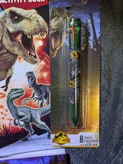 Jurassic World Coloring & Activity Book 80 pages! 2 Packs Of Crayons 8 Color Pen