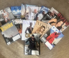 13 Various Bulk Lot Magazines Bazaar Global Traveler GQ Vegas Oxnard 2024-2025