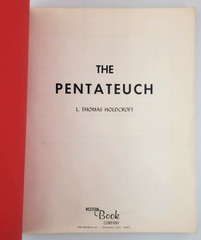 The Pentateuch L Thomas Holdcroft 1966 Paperback Textbook Bible Study Guide