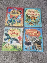 Lot of 4 Usborne Big Book of Animals,Dinosaurs BUGS, And Monsters