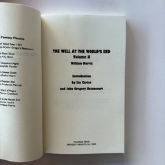 The Well at the World’s End Volume 1 & 2 by William Morris – Wildside Press 2000