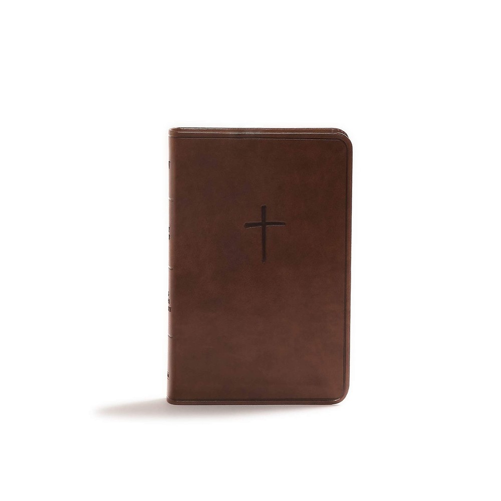CSB Compact Bible, Value Edition, Brown LeatherTouch, Red Letter, Presentati…