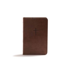 CSB Compact Bible, Value Edition, Brown LeatherTouch, Red Letter, Presentati…