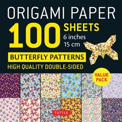 NEW BOOK Origami Paper 100 Sheets Butterfly Patterns 6″ (15 cm) – Double-Sided O