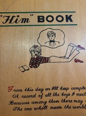 Vintage 1940s „HIM” Book” Wooden Cover Boards 14 Clean Pages Signed VG Japan
