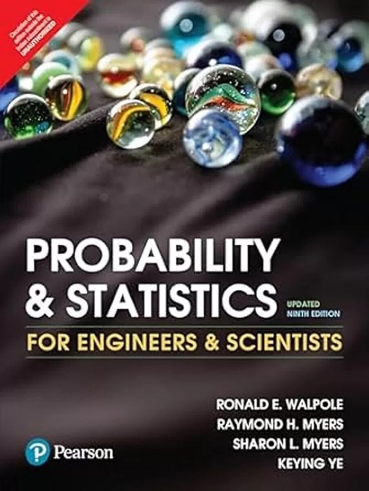 Probability & Statistics Engineers Scientists By Walpole 9ED -9788119896646