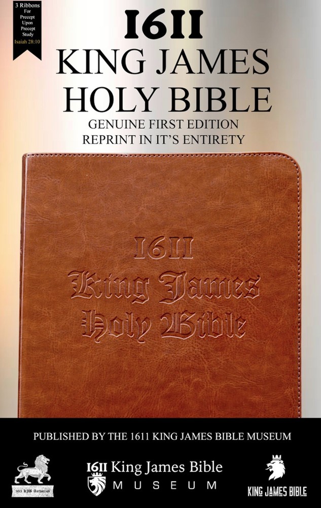 Original 1611 King James Bible KJV AV1611 Facsimile Brown w/ Apocrypha Softcover
