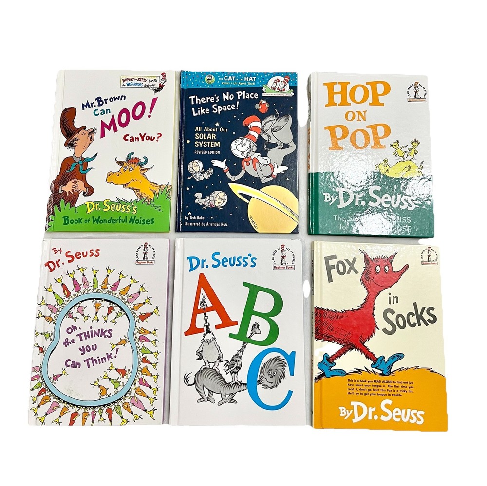 6 CHILDREN’S HARD COVER BOOKS – DR. SEUSS – LOT – VERY GOOD 9 1/4” X 6 1/2”