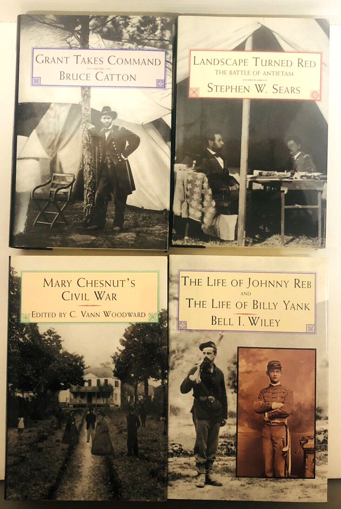 4 Essential Classics Civil War Grant Battle Antietam Red Yank Mary Chestnut Book