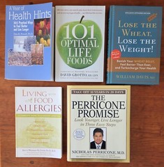 Lot of 5 Books – Food Allergies, Health Hints, Lose the Wheat, 101 Optimal Foods