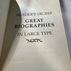 Reader’s Digest “Great Biographies in Large Type” Set of 2 Volumes 1994