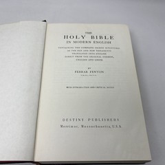 The Holy Bible in Modern English Vtg Ferrar Fenton HC Large Type Edition 1966