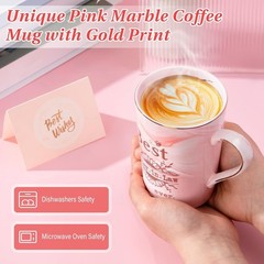 Elegant 14oz Ceramic Coffee Mug with Gold Print – Perfect for Mom’s Birthday