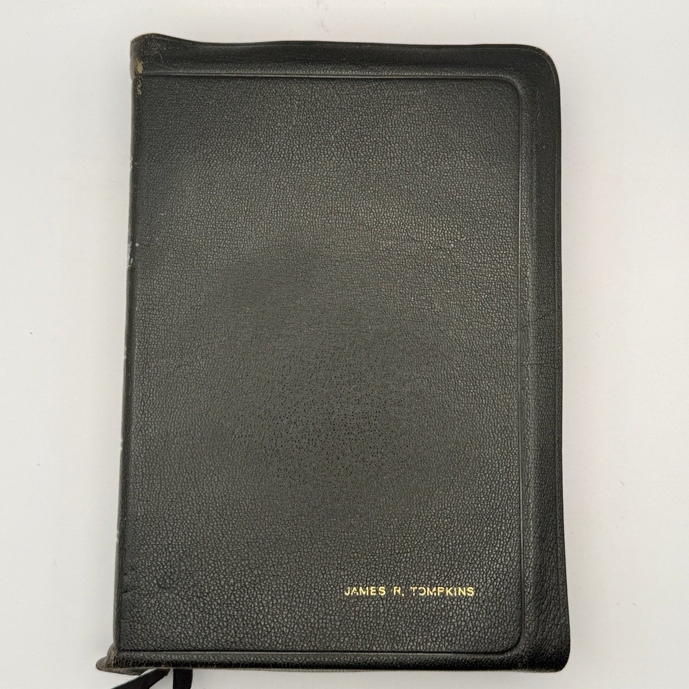 1945 Scofield Reference Bible KJV Oxford Grained Morocco Leather USA Vtg