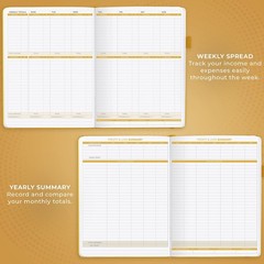 Large Income & Expense Tracker Ledger Book – 2-Year Accounting Notebook for Smal