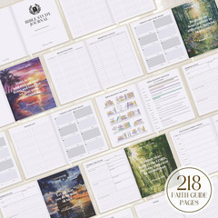 Linen Bible Study Journal for Women with Tabs, Highlighters & Church Notes