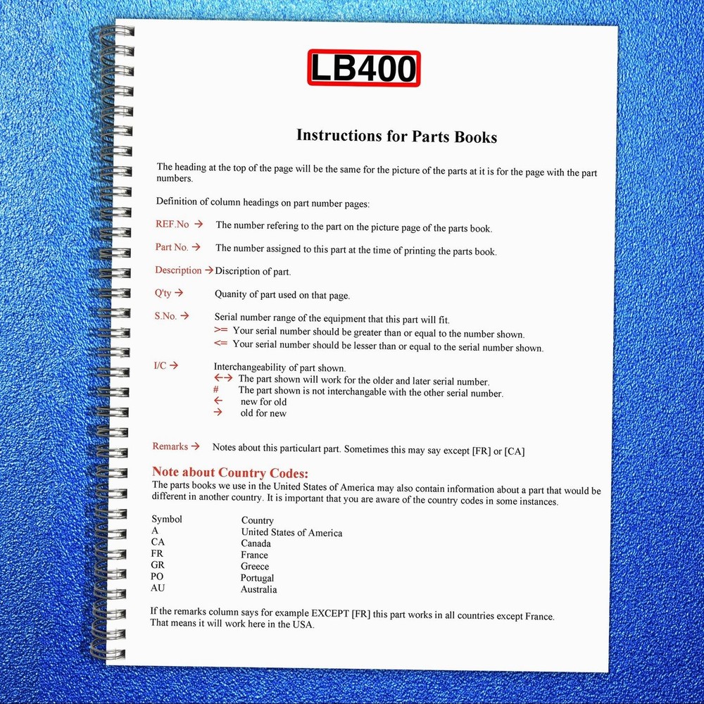 KUBOTA LB400 Loader Illustrated Parts List Manual – COIL BINDER – TOUGH COVERS