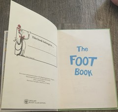 The Foot Book By Dr. Seuss 1968 Grolier Book Club Edition GOOD Condition Bright!