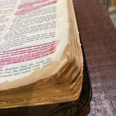 VTG 1973 Holy Bible New Analytical Edition Dickson KJV Moroccan Leather DAMAGED