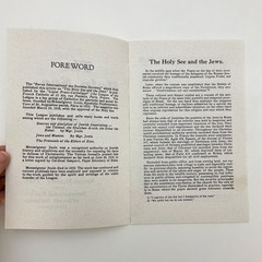 The Holy See and the Jews Special Number 1939 Reprint IRSS IRSS Vatican WWII Era