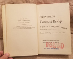HC BOOK: 1953 CRAWFORD’S CONTRACT BRIDGE Vintage Card Playing Hardcover