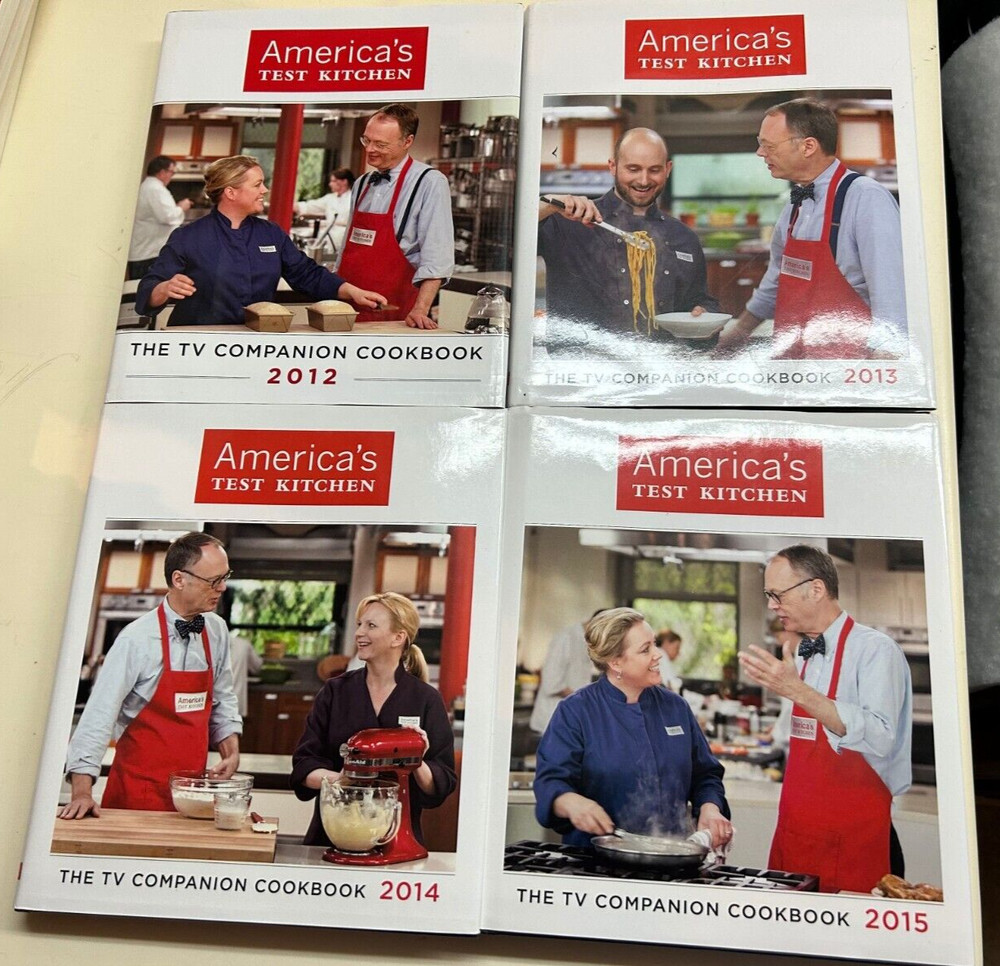 4 Books America’s Test Kitchen TV Companion Cookbook Lot 2012 2013 2014 2015