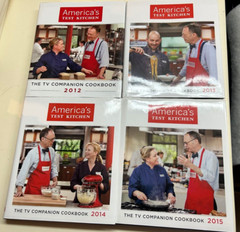 4 Books America’s Test Kitchen TV Companion Cookbook Lot 2012 2013 2014 2015
