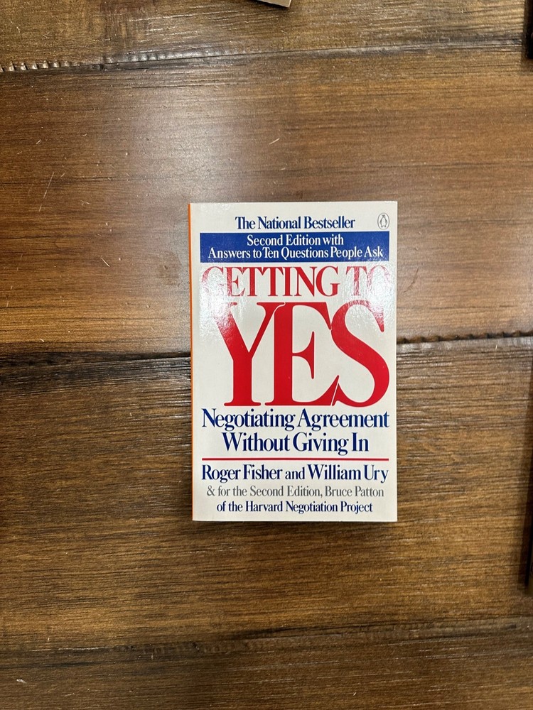 Getting to Yes Book by Roger Fisher and William Ury