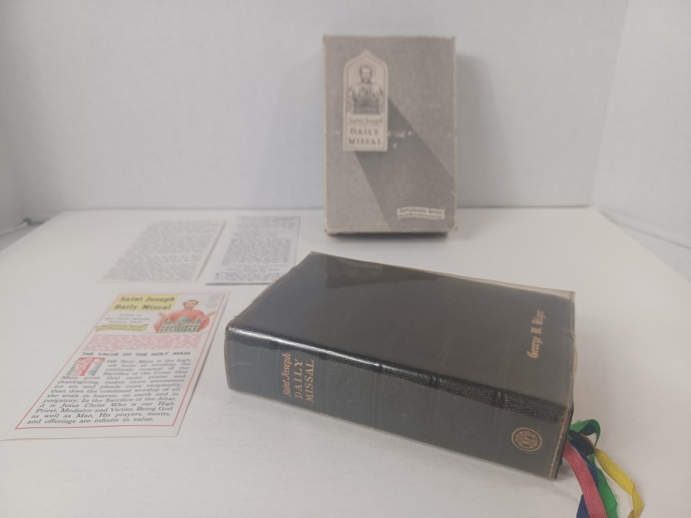 Saint Joseph Daily Missal 1959 Morocco Leather Byrne-Doyle Co. + Box 810/92-B-LL