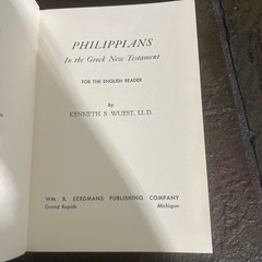 Philippians In The Greek New Testament Kenneth S Wuest