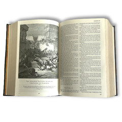 THE HOLY BIBLE King James Version KJV Deluxe Illustrated Bounded Leather – New