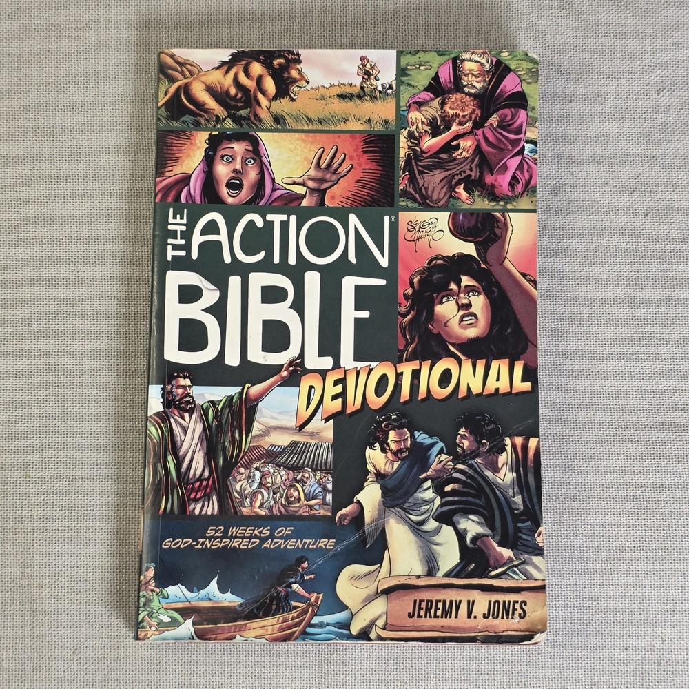 The Action Bible Devotional (by Jeremy V. Jones) David C Cook – Note Condition