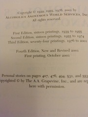 Alcoholics Anonymous HC/BJ 4th Ed/1st Printing VG