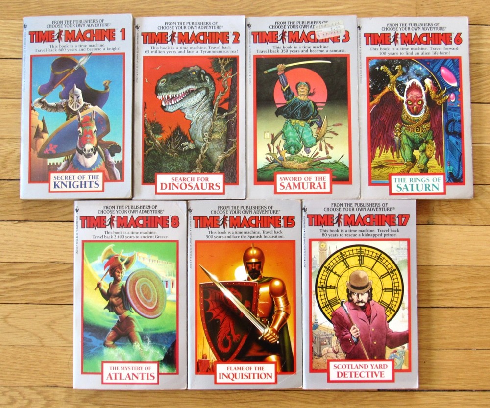 Lot 7 TIME MACHINE Books 1 2 3 6 8 15 17 Choose Your Own Adventure CYOA PB VGC