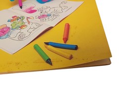 Vintage 1986 Popples’ ABC Coloring Book -Happy House 1 Page Has An Ink Spot