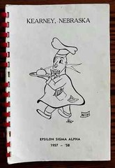 1957 Epsilon Sigma Alpha ESA Sorority Cook Book Kearney Nebraska Vintage