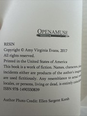 RESIN By Amy Virginia Evans