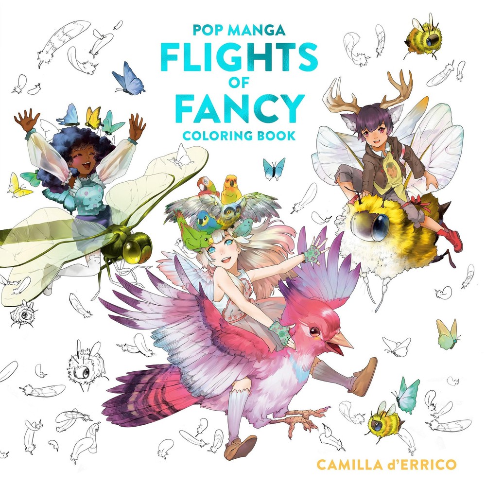 Pop Manga Flights of Fancy Coloring Book, d’Errico, Camilla, Excellent Book