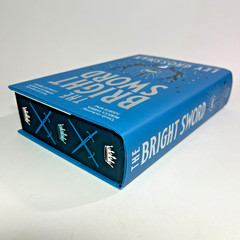 The Bright Sword Lev Grossman Hardcover SIGNED Broken Binding Stenciled Edges