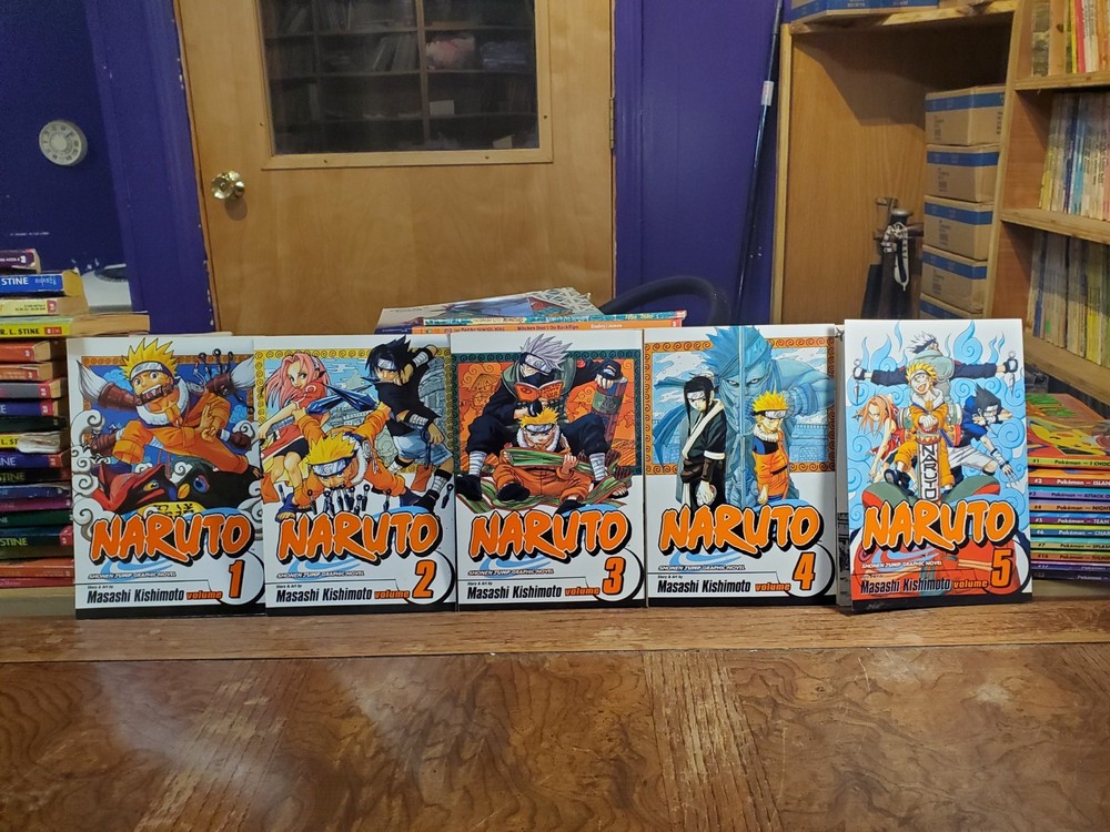 Naruto Vol. 1 2 3 4 5 1-5 English Manga VIZ Media Masashi Kishimoto Shonen Jump