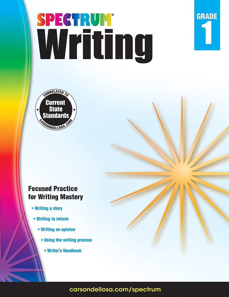 Spectrum First Grade Writing Workbook, Ages 6 to 7, Grade 1 Writing, Informa…