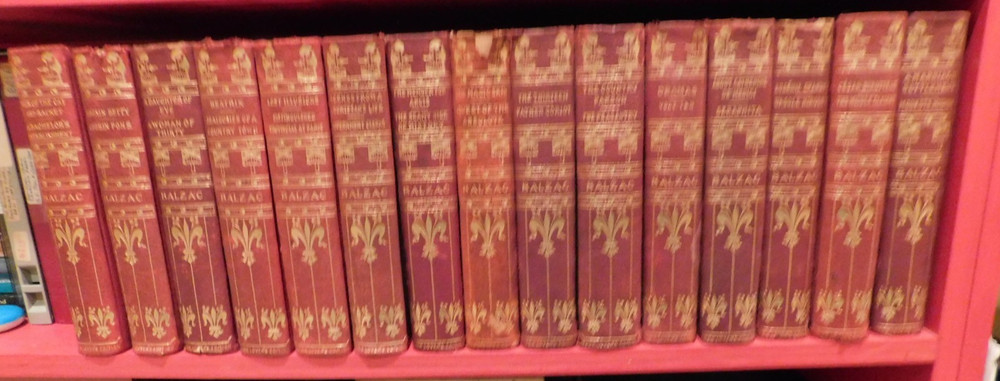 1901 15 Volumes 'Honore de Balzac’ Illus. Book Lover Press Marbled Covers