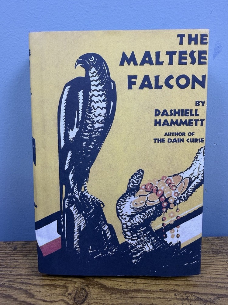 Maltese Falcon Dashiell Hammett First edition Library Hardcover Dust Jacket 1957