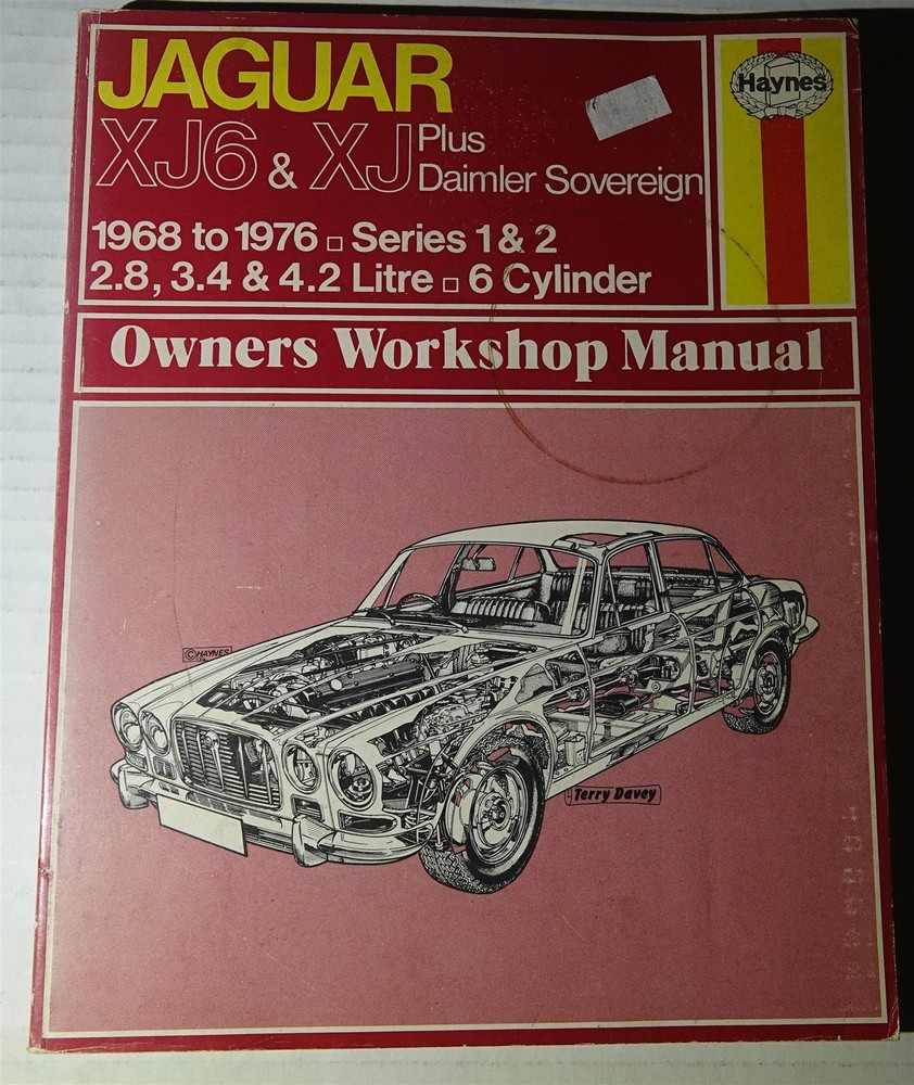Jaguar XJ6 & XJ Haynes Repair Manual 1968-1976 VG+