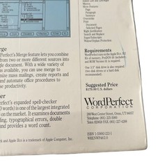 WordPerfect For The Apple IIGS On 3.5 in Floppy Disk ​NEW & SEALED Version 2.1